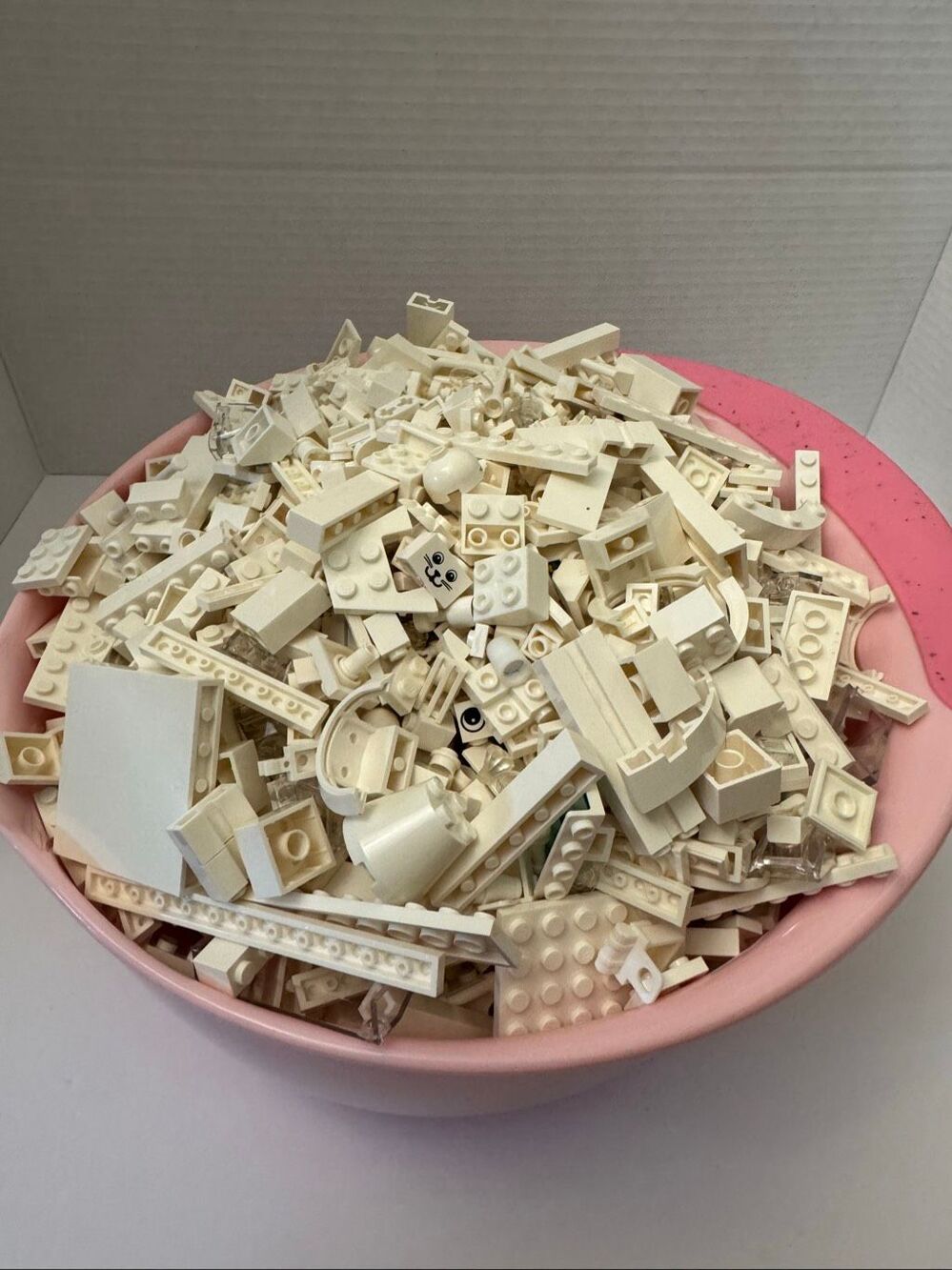 LEGO White & Clear Assorted Bricks Pieces Blocks 4 lb 6.7 oz bag Bulk Lot Washed